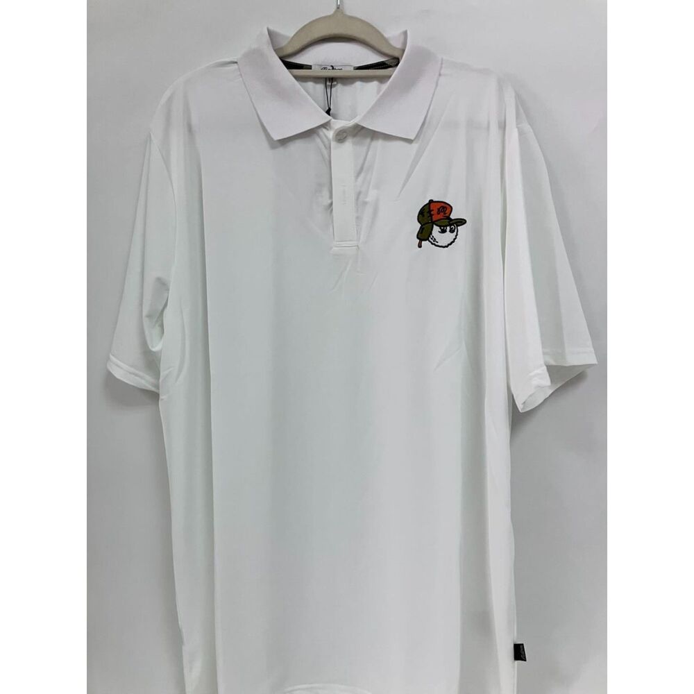 Malbon Men's Golf Short Sleeve Lapel Polo Shirt Casual Sports Top
